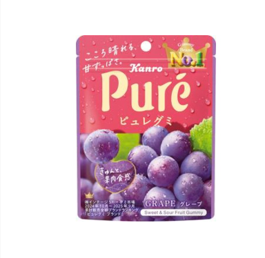 168/1 4901351058633 3k2 Kanro Pure Gummy Grape 56g