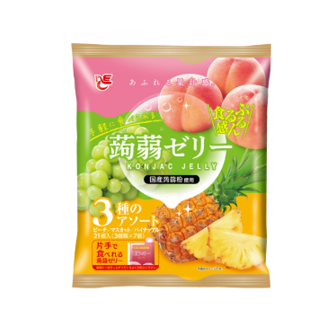 231/6  4970055251091 3k2 Ace Konjac Jelly: Peach, Muscat, and Pineapple