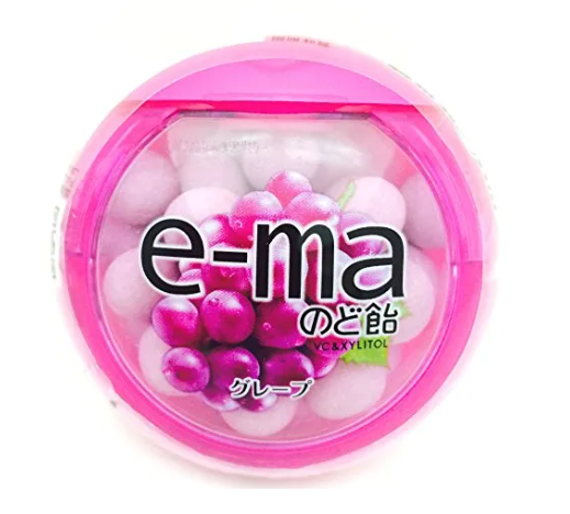 217/1 4514062222813 a19 4H3 UHA Mikakuto e-ma Throat Lozenges, Container (Grape)