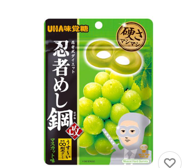 222/1 4902750784635 2I2 UHA Mikakuto Ninja Meshi Hagane Muscat Flavor, 45g