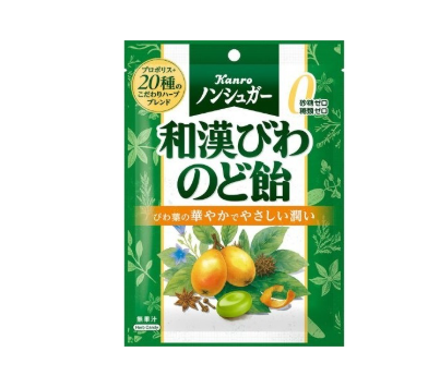 160/5 4901351002223 3j1 Kanro Sugar-Free Japanese Herbal Loquat Throat Drops (80g)