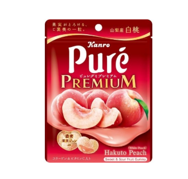 163/5 4901351022443 2j3 Kanro Pure Gumi Premium: Yamanashi White Peach (54g)