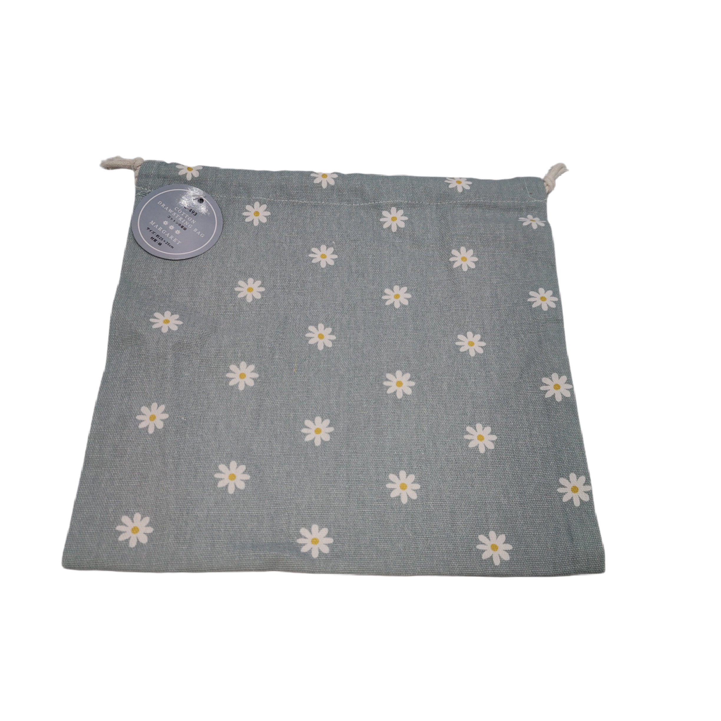 Cotton drawstring bag (white bear)