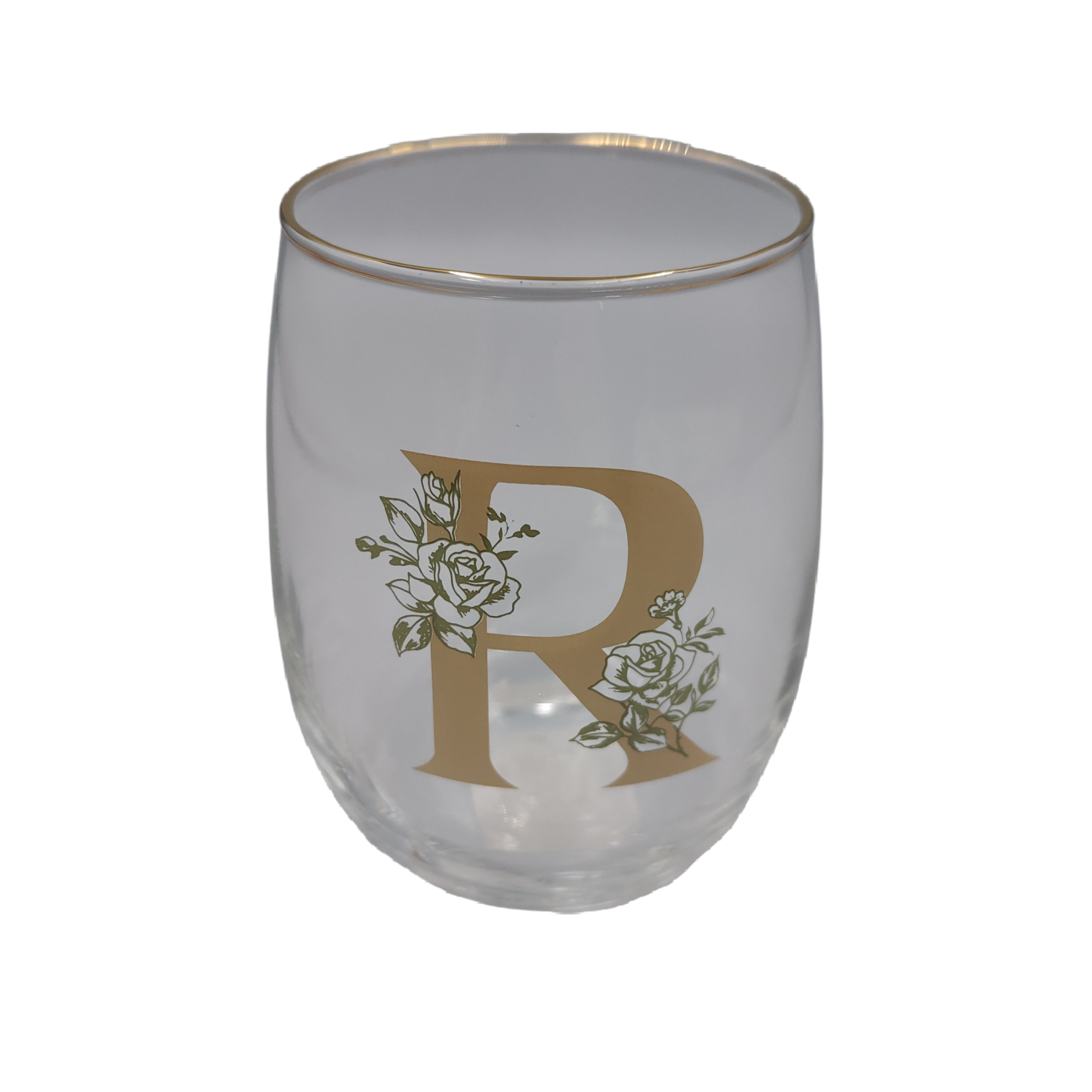 Initial flower tumbler R