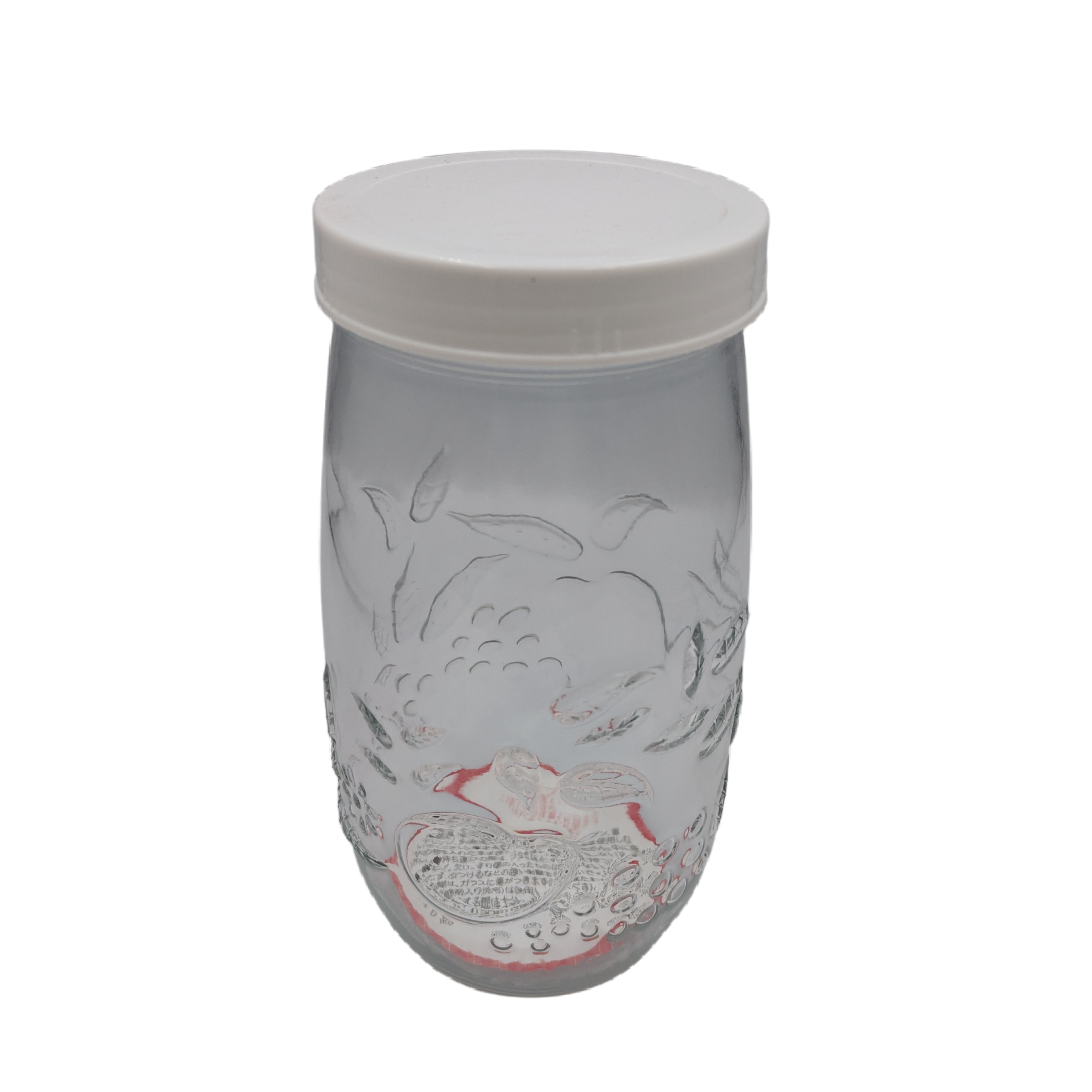 Glass bottle with plastic lid TA128 : PB