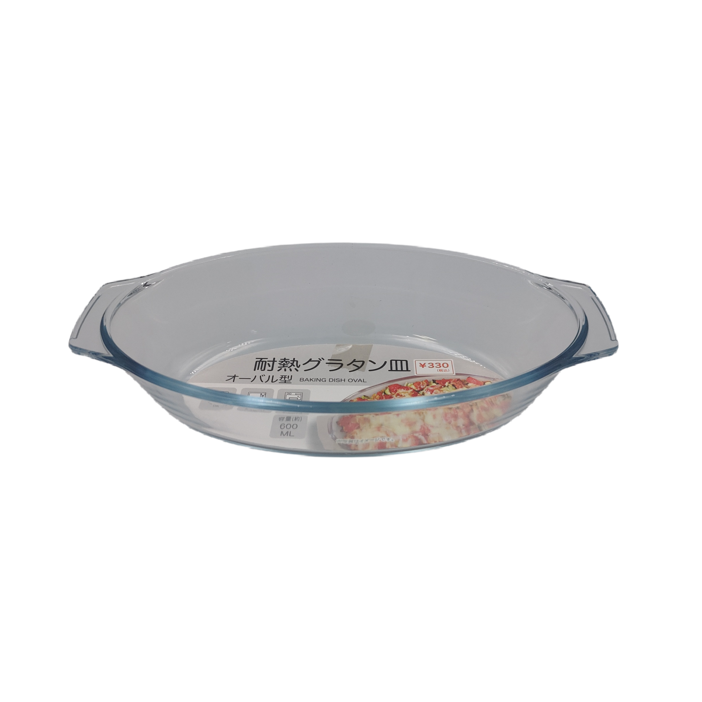 Heat-resistant baking dish oval