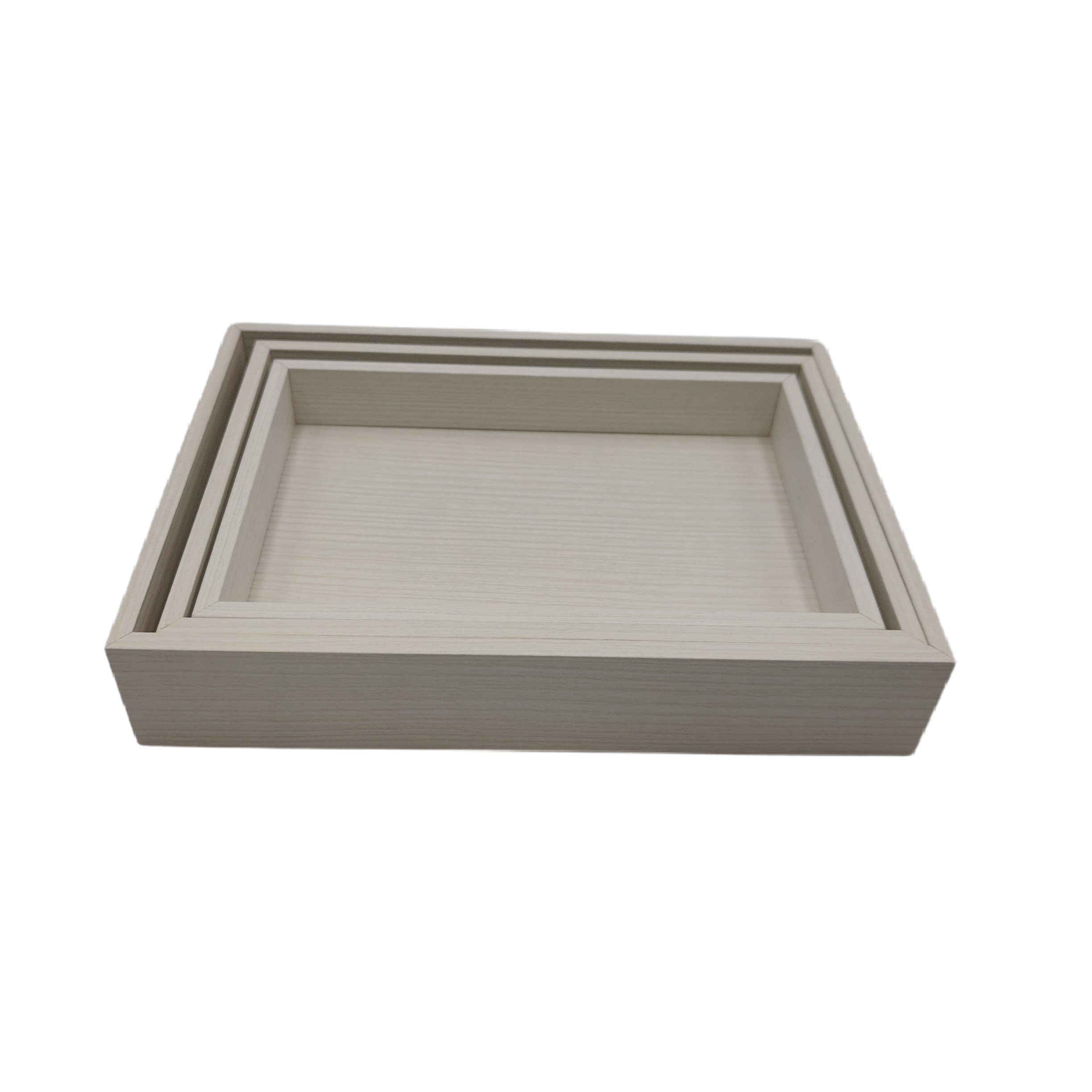 Wood grain tray white