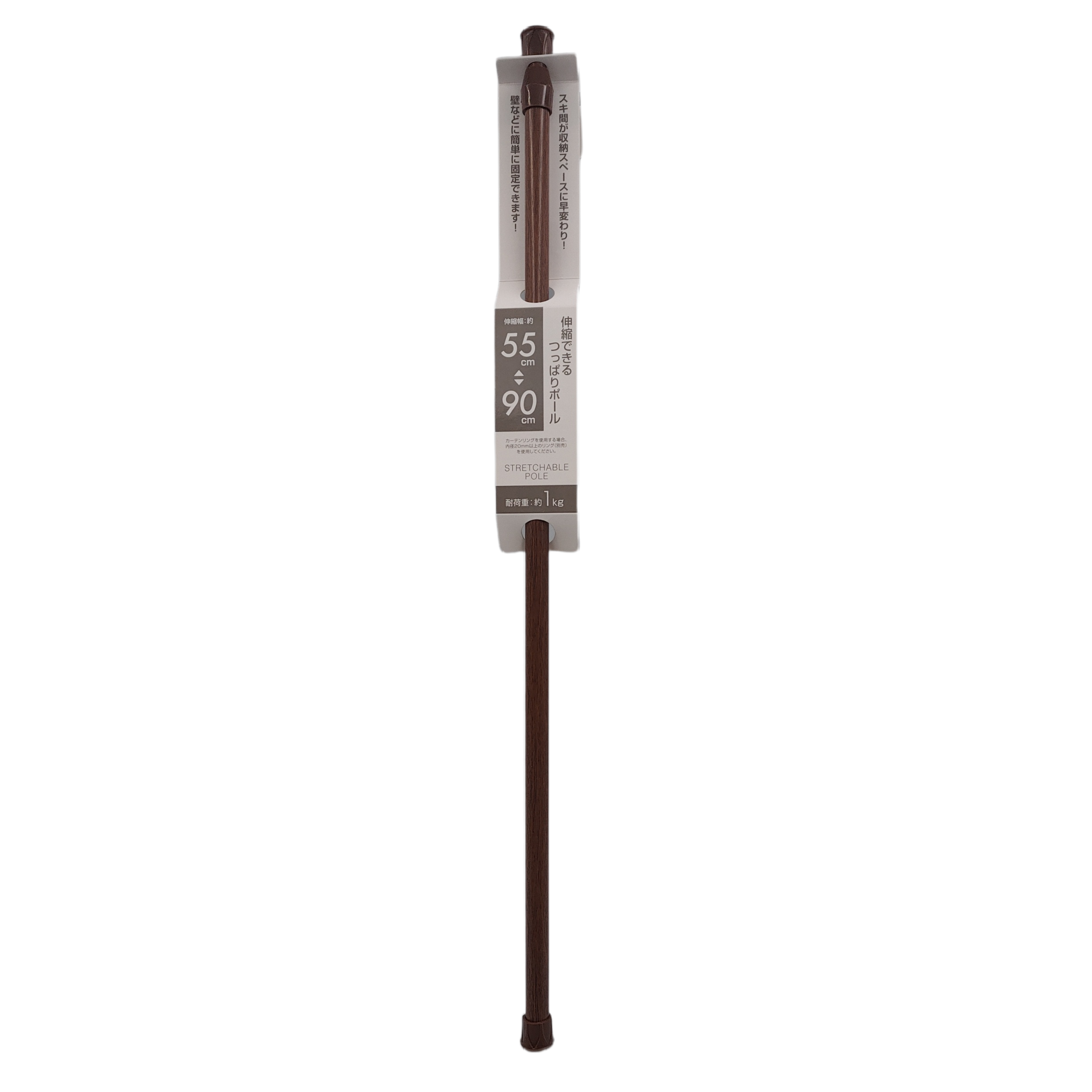 Stretchable pole 55-90 wood grain