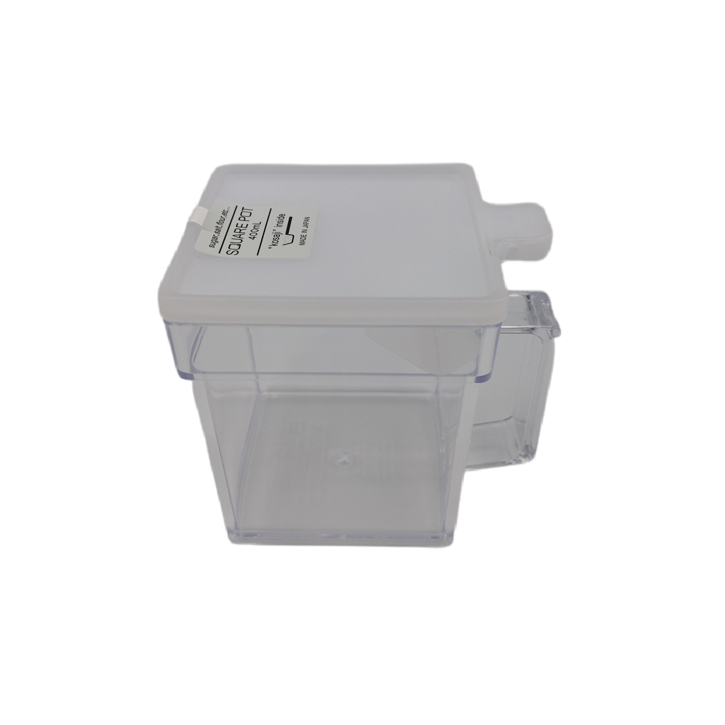 Square pot clear white
