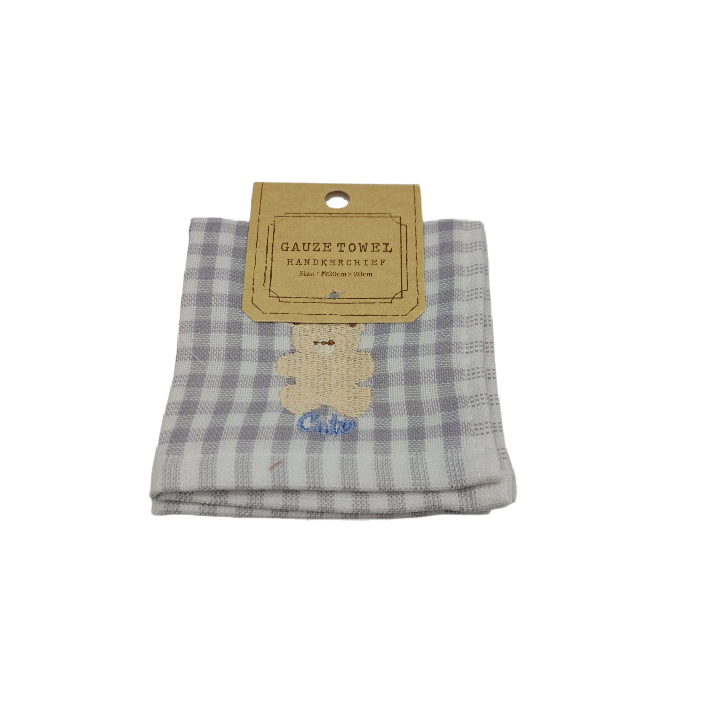 Gauze back pile handkerchief fancy bear whole body