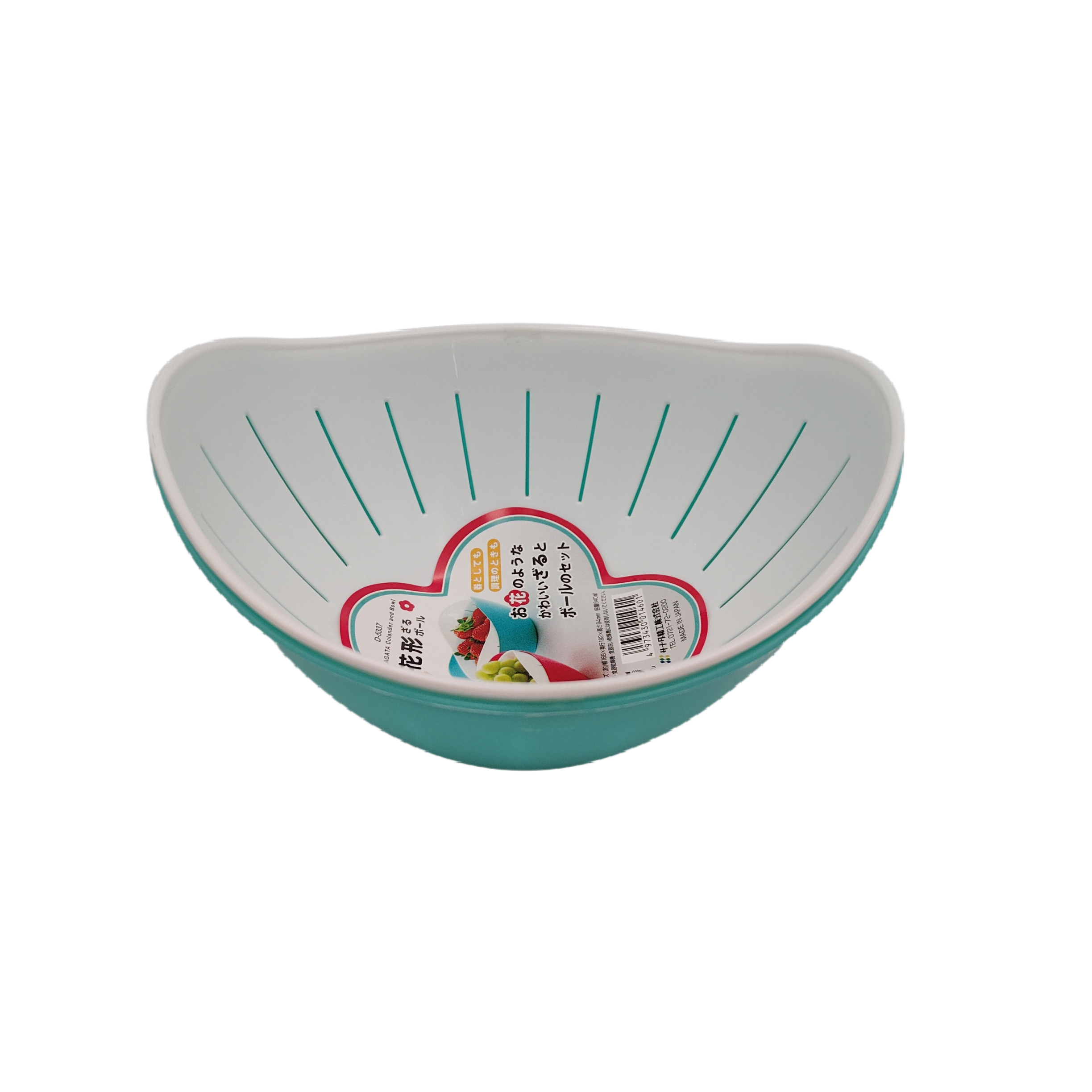 Flower shape bowl and strainer