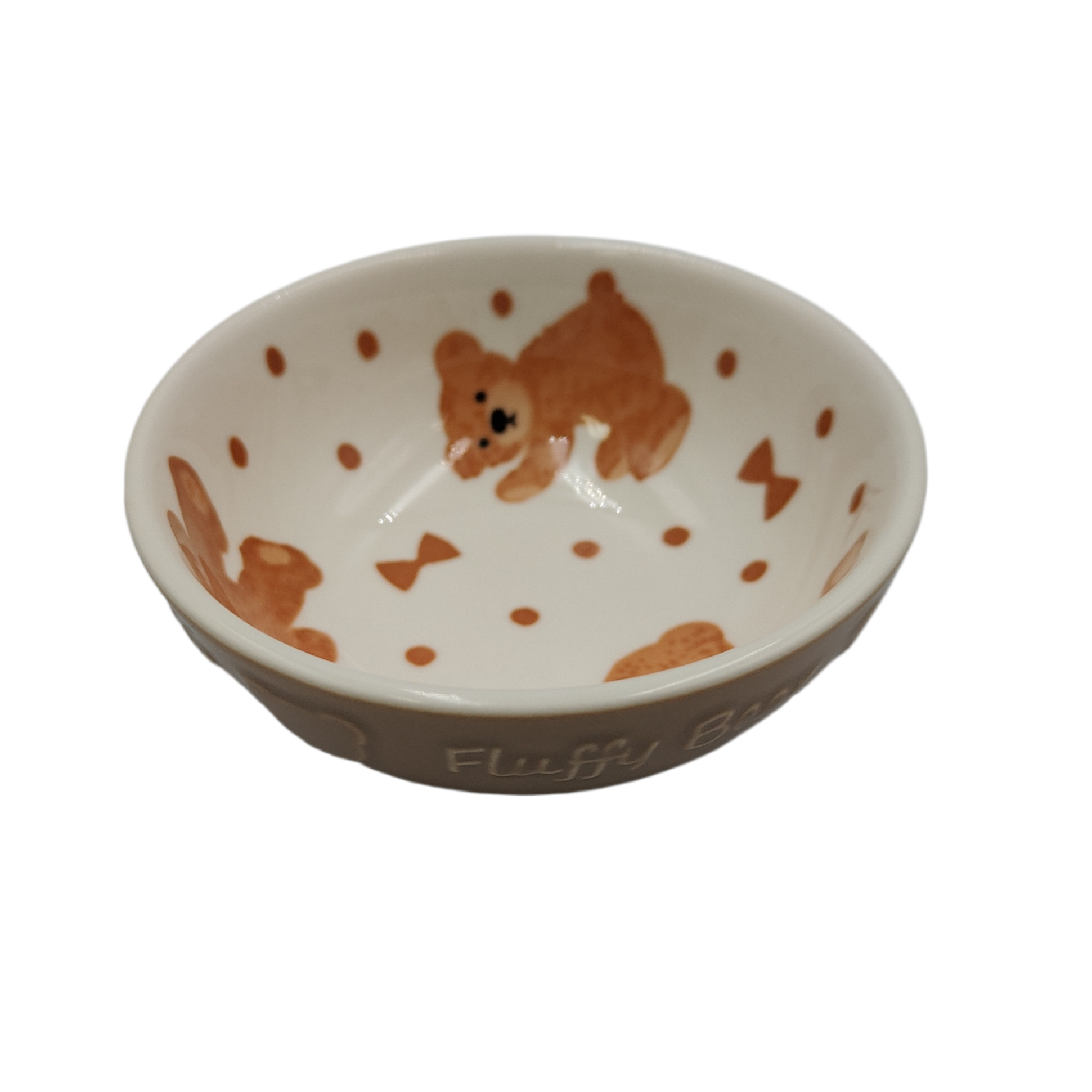 Fluffy bear mini shallow bowl