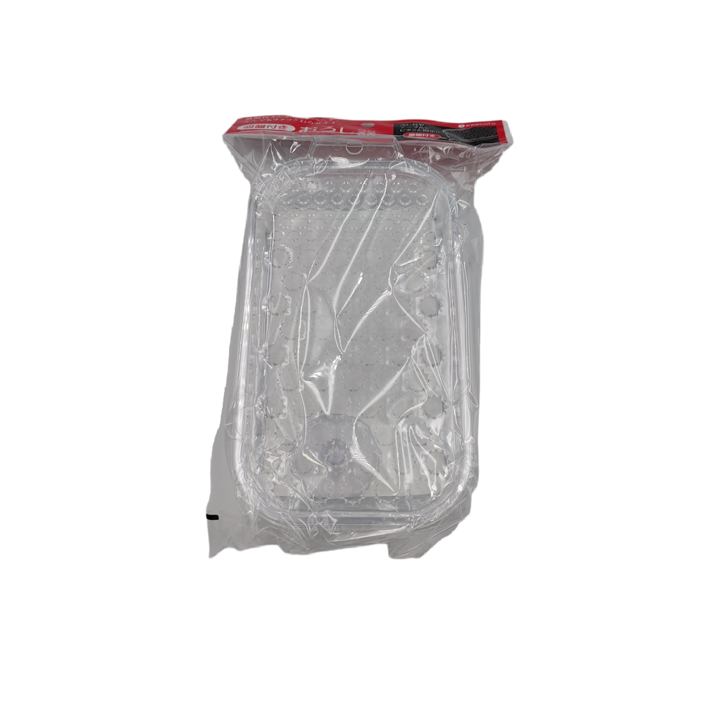 Plastic grater w/suction - clear