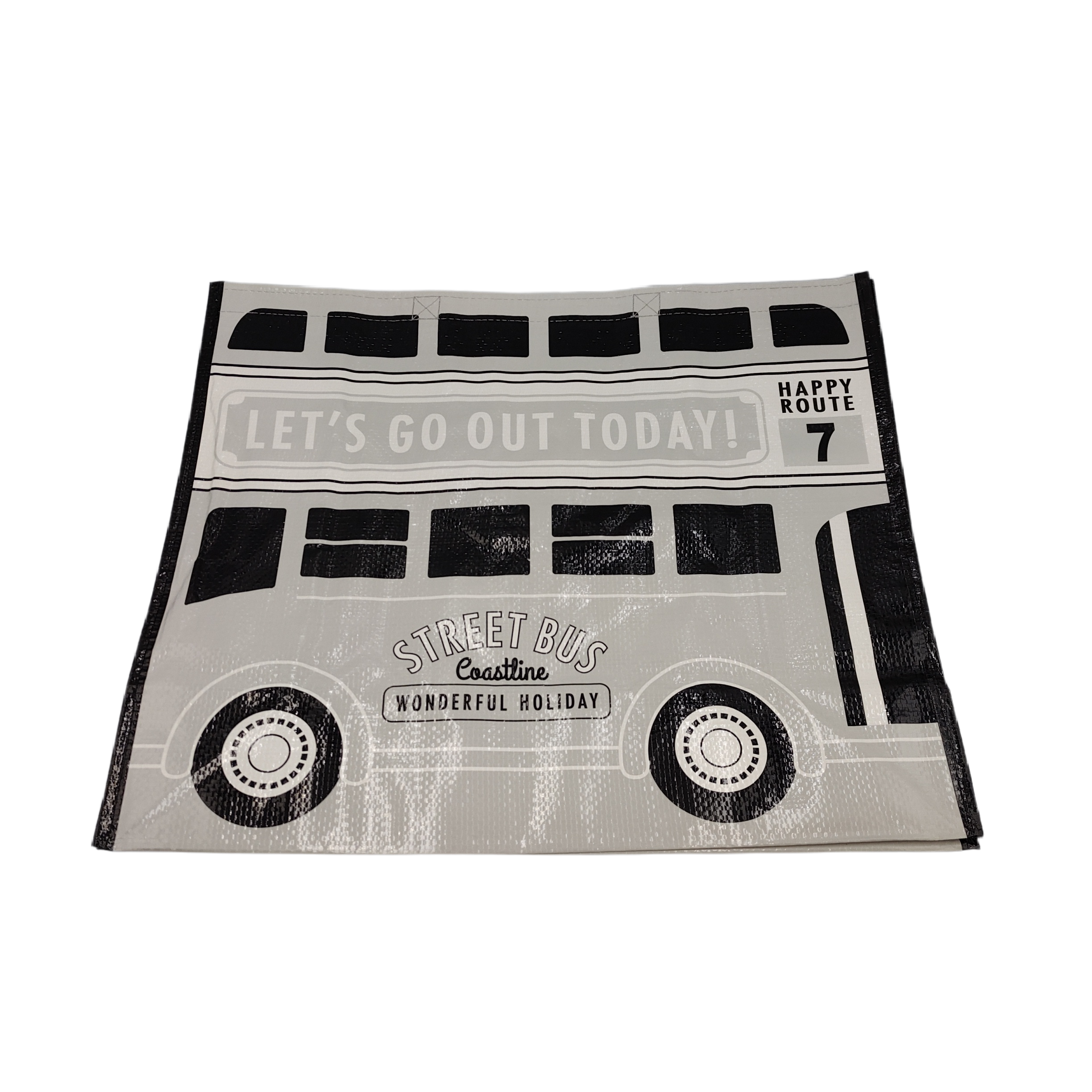 Leisure tote bag check bus