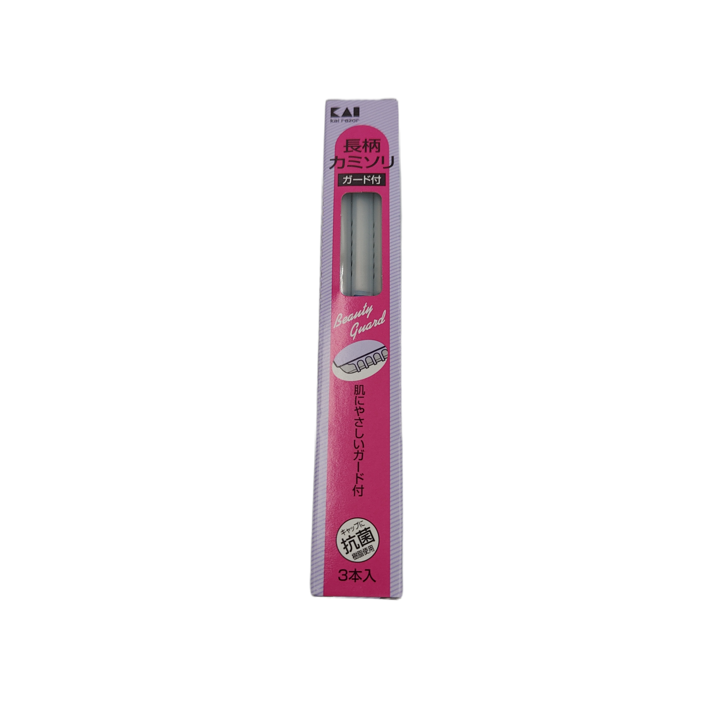 Long handle razor with guard 3P