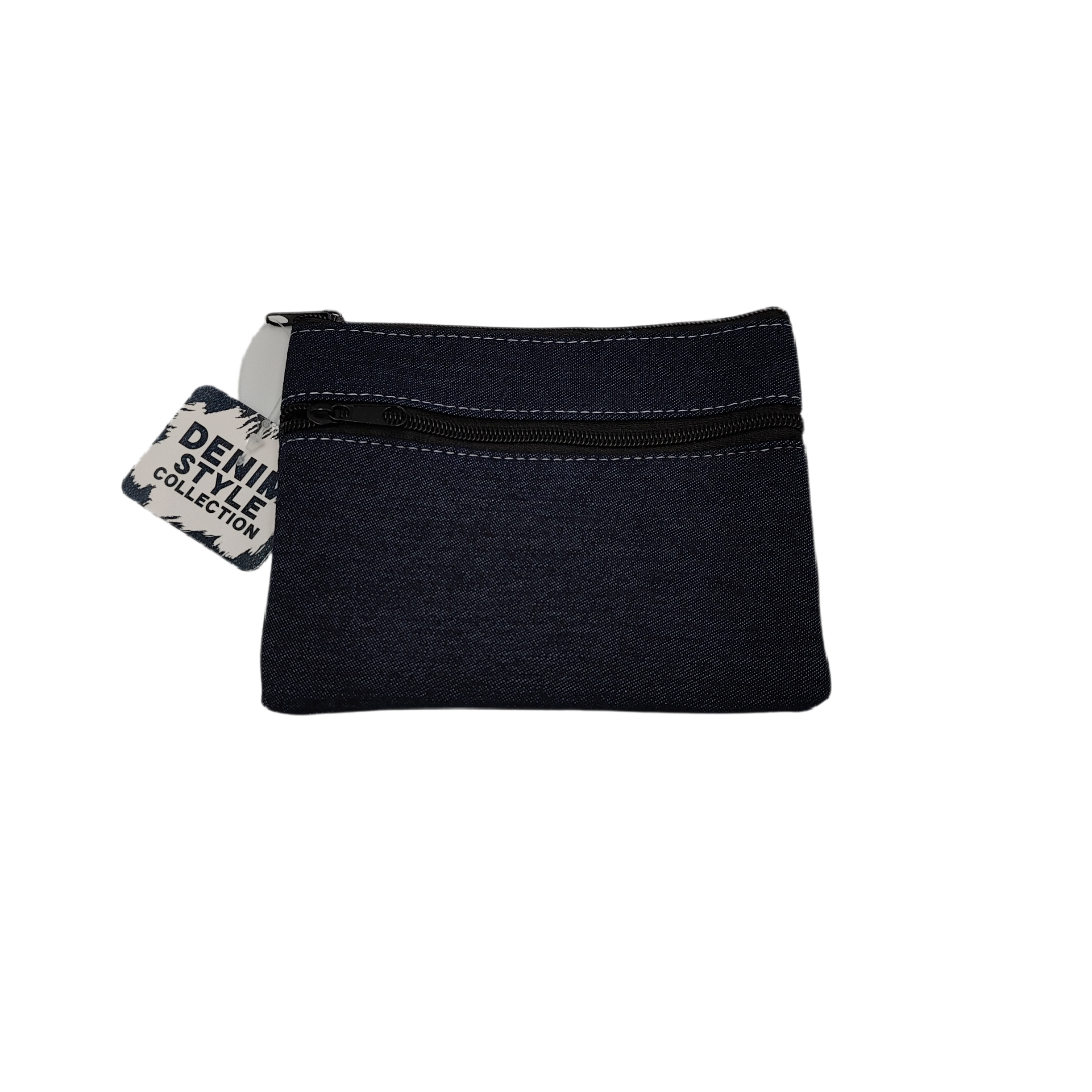 Denim W fastener pouch : PB