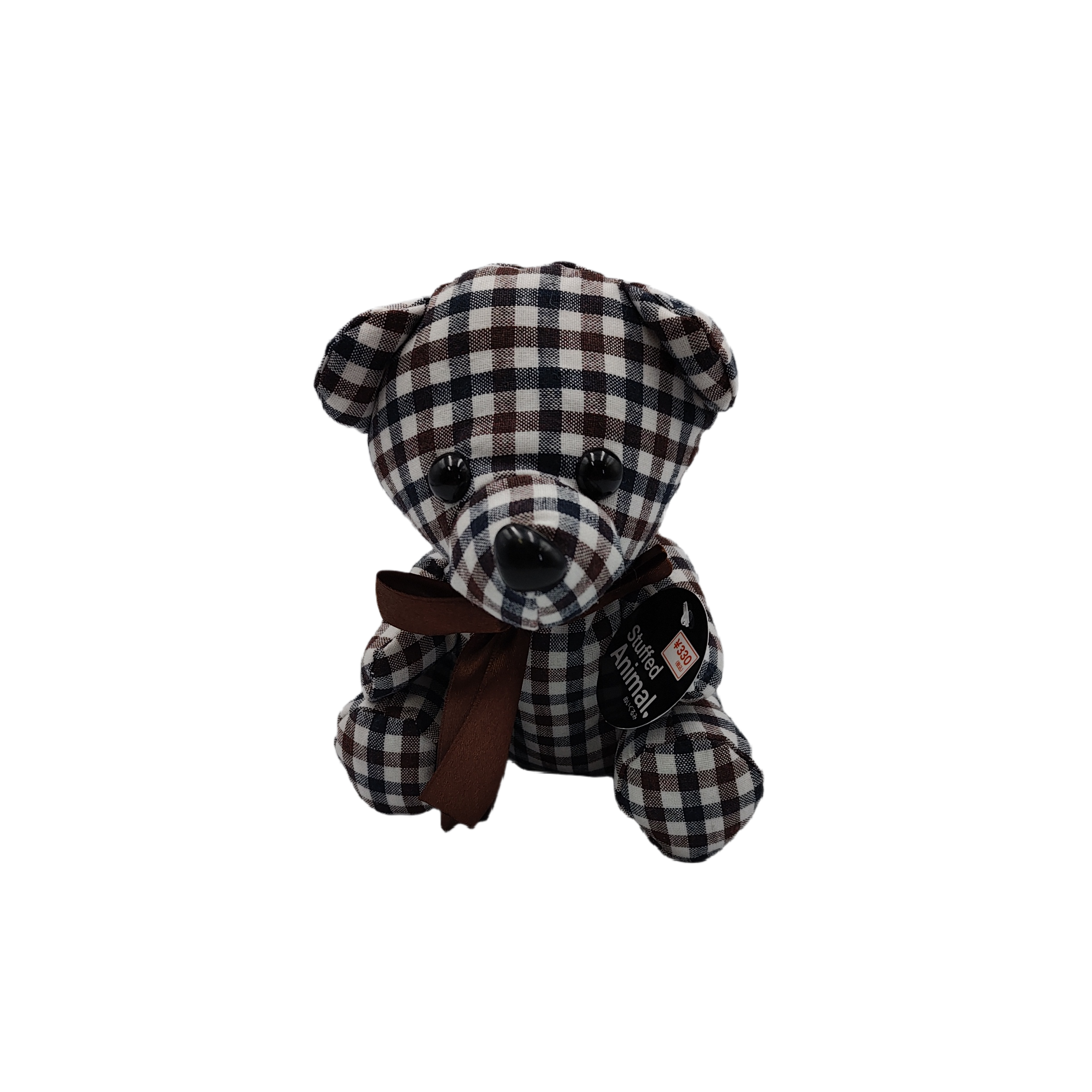 Bear stuffed toy gingham check BR