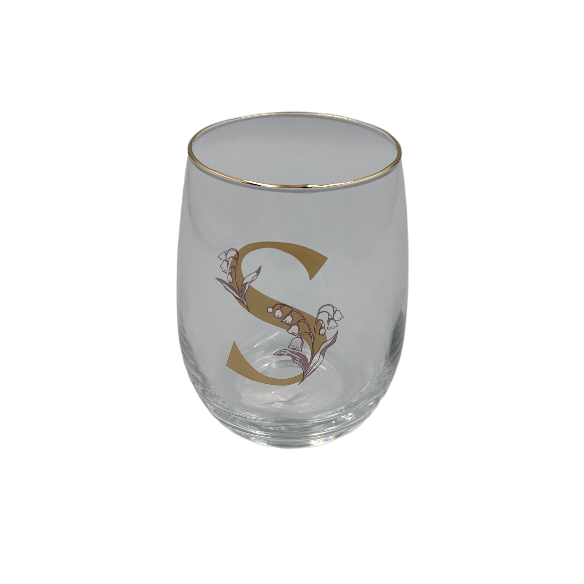 Initial flower tumbler S
