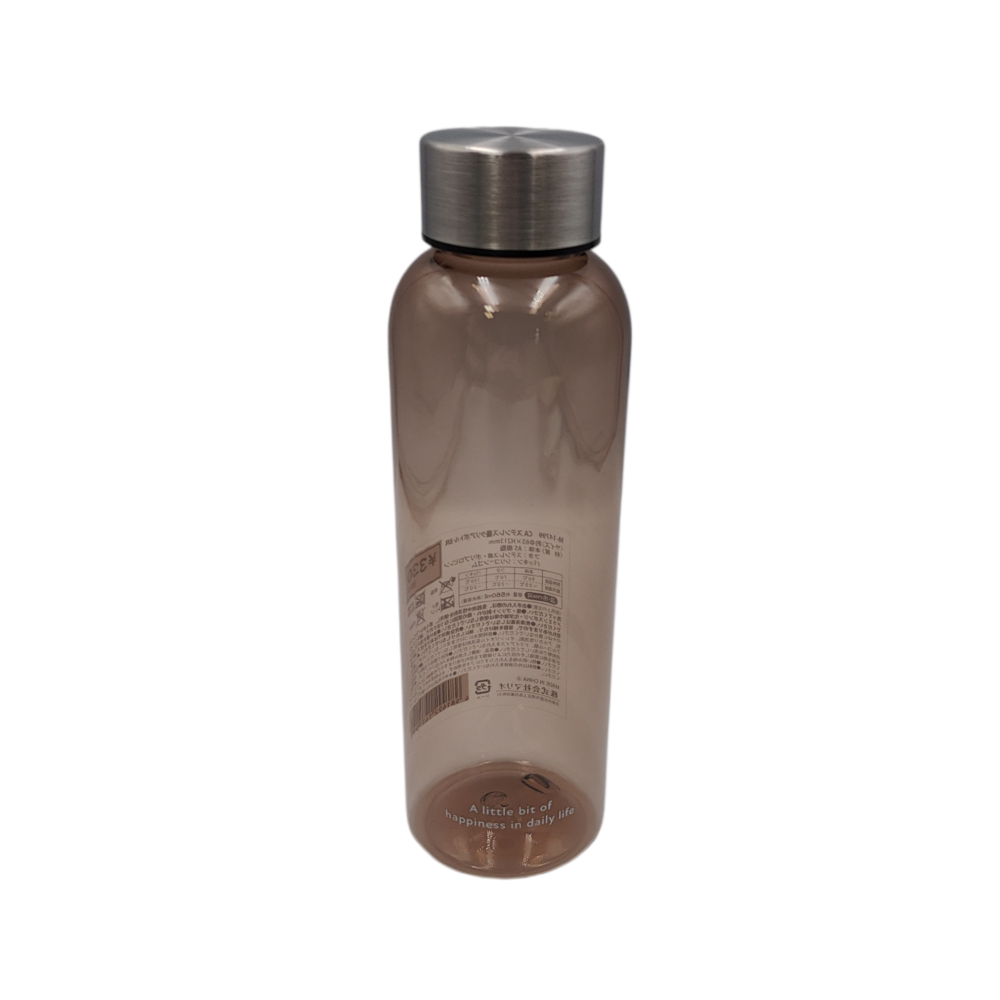 CA stainless Lid clear bottle BR