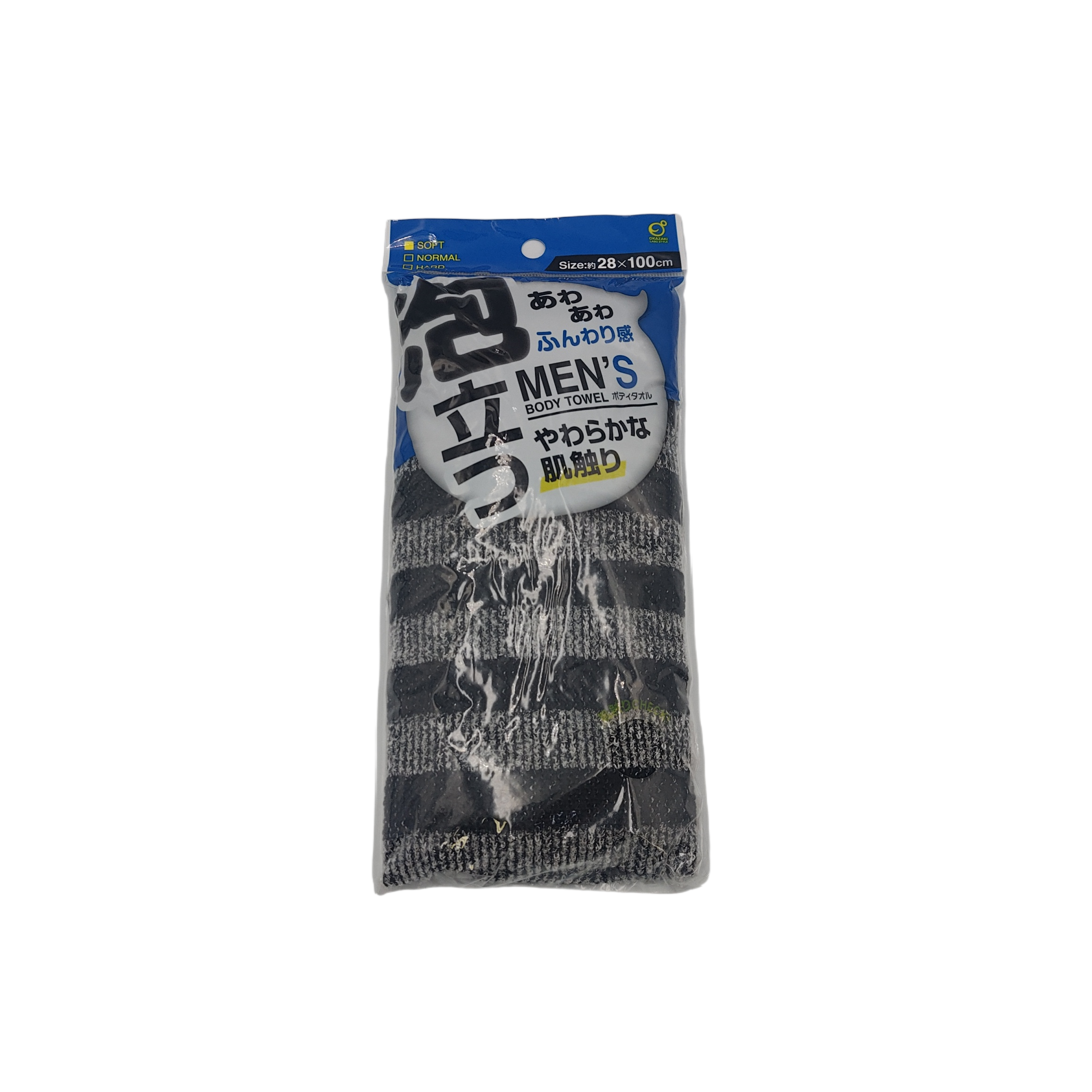 Well foaming men's body wash towel