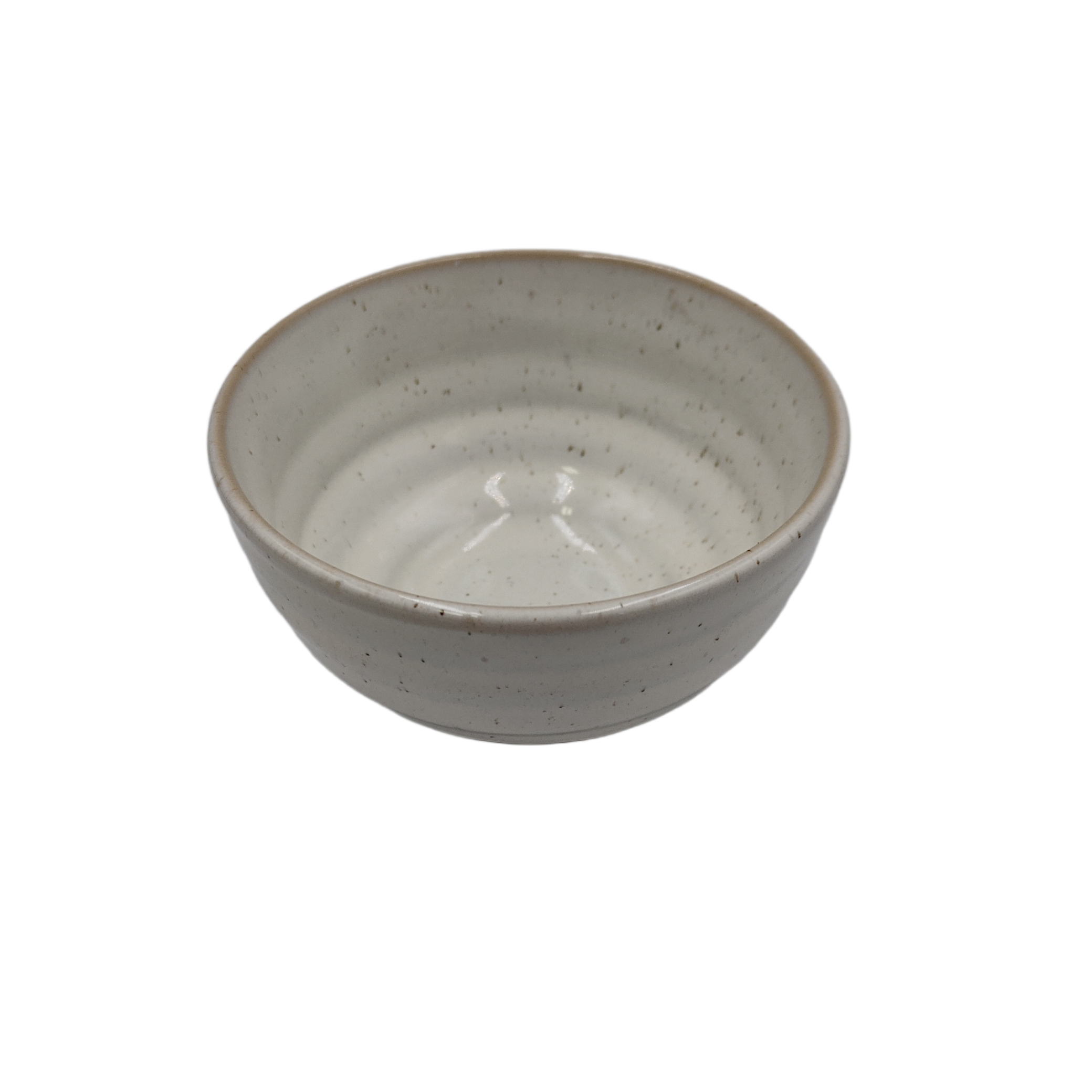 White pottery rice bowl small