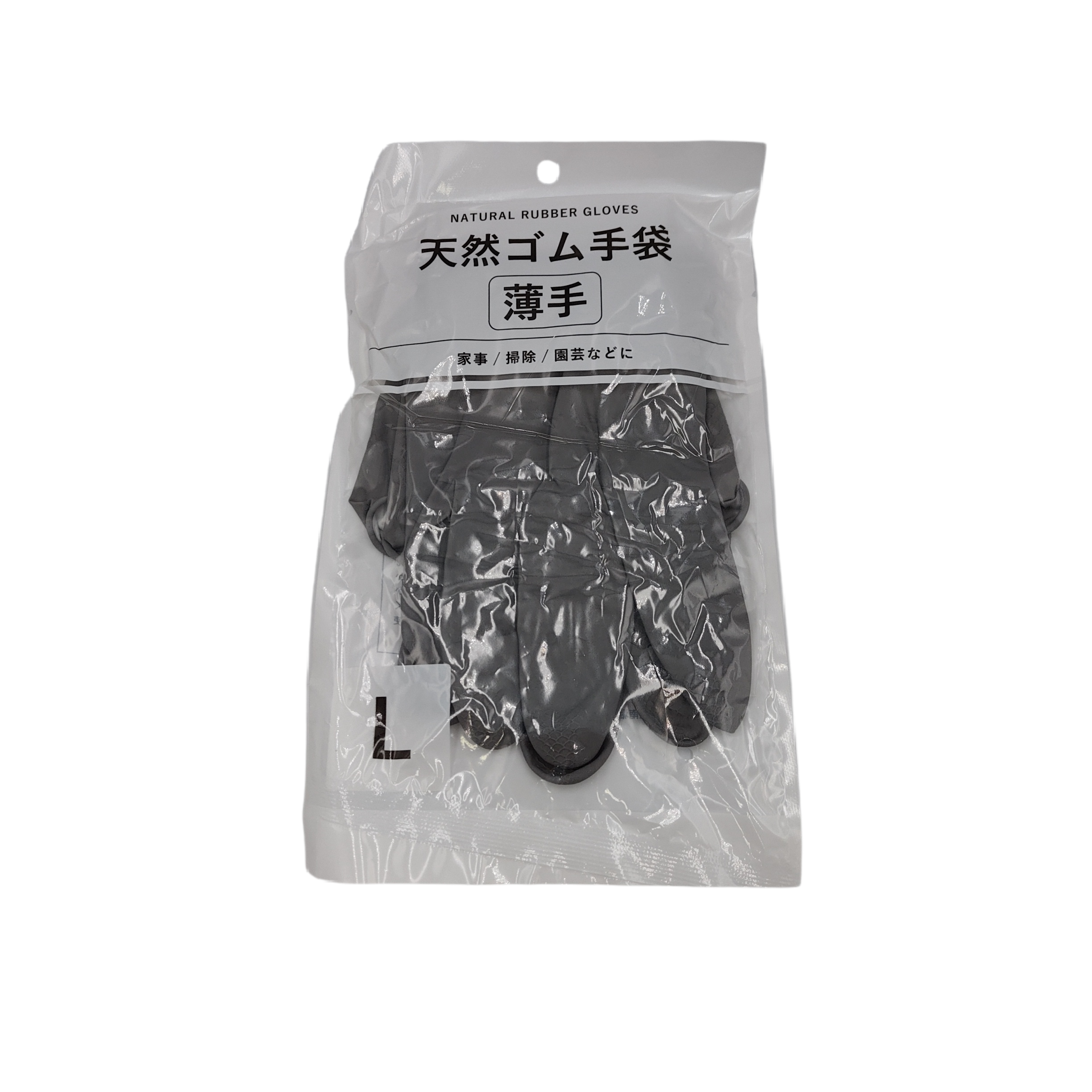 Rubber gloves thin L GY