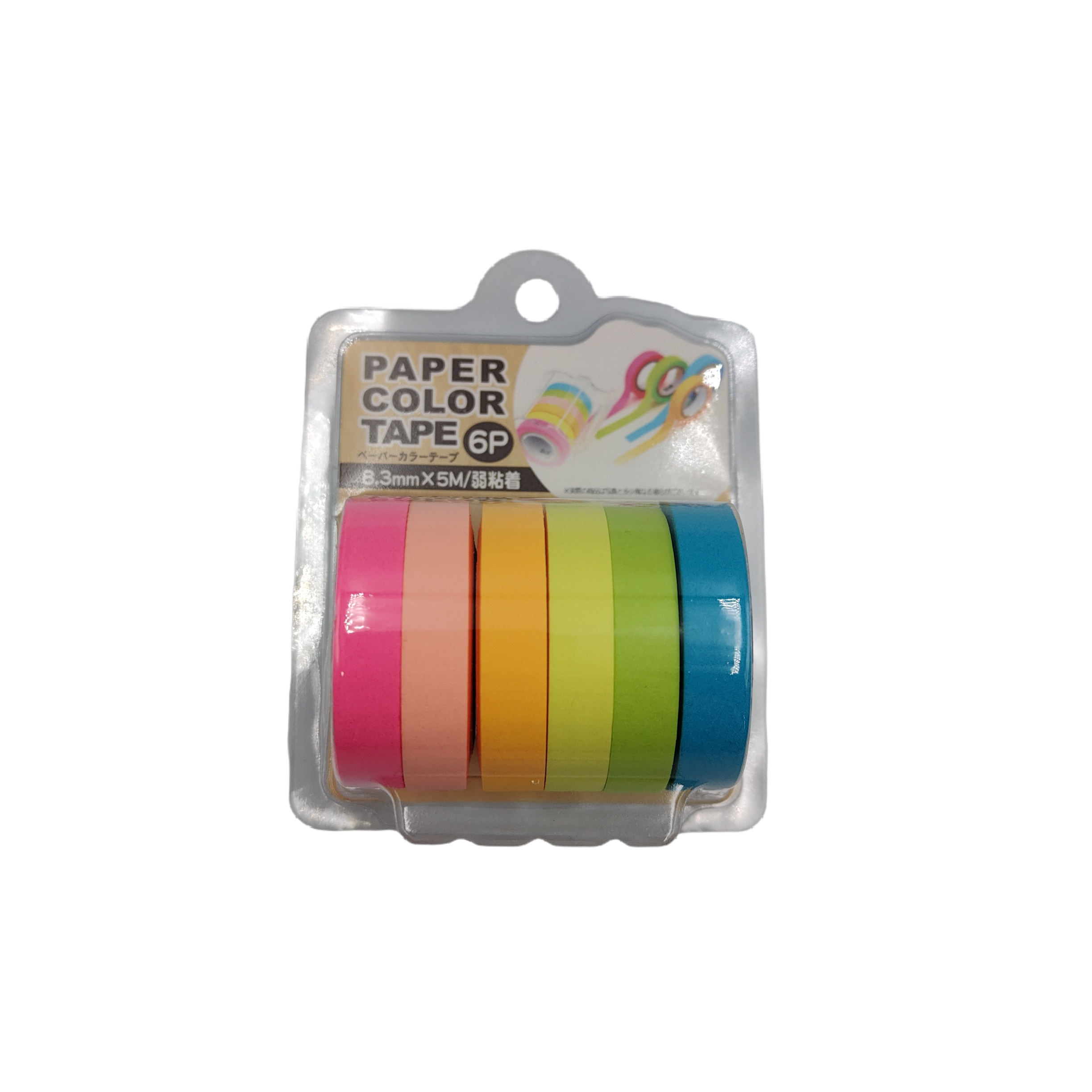 Paper color tape 6p