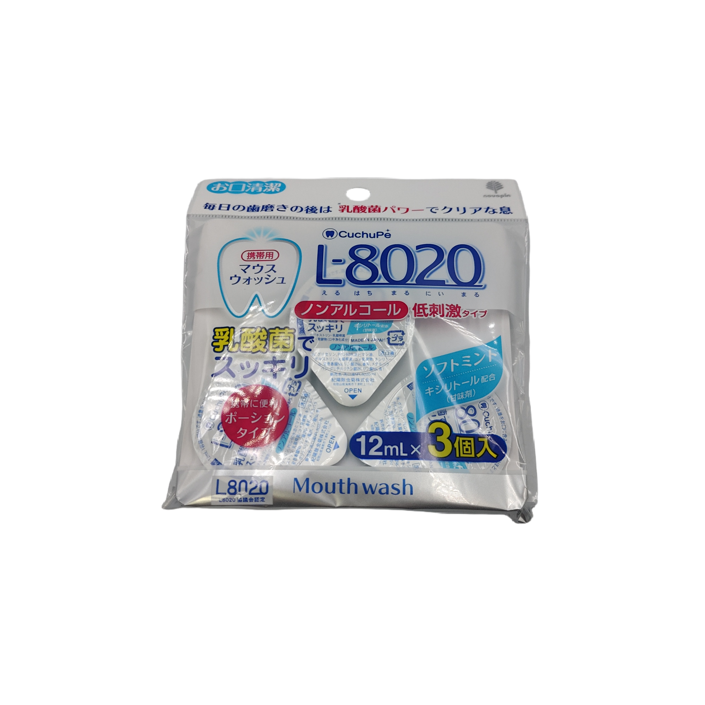 L-8020 mouthwash W alcohol free 12ml x3p
