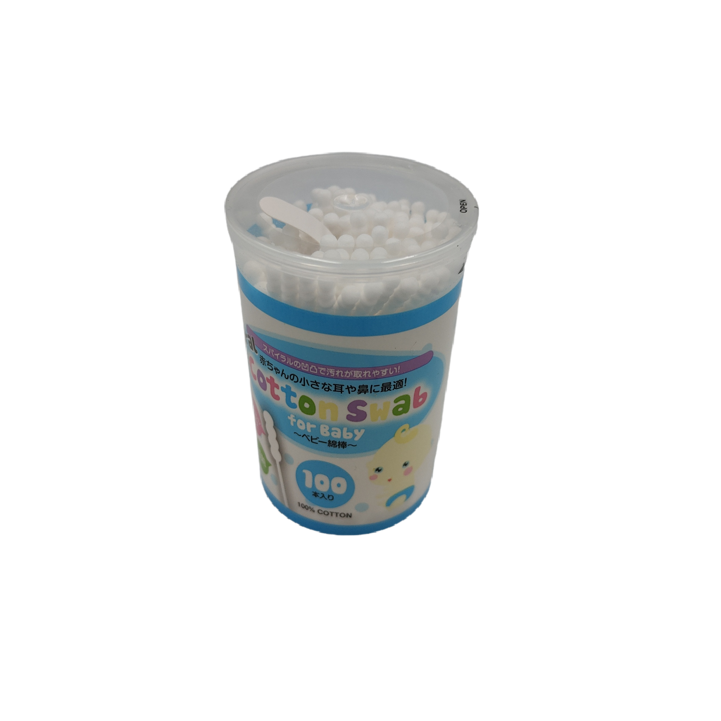 Paper shaft baby cotton swab spiral 100p : PB