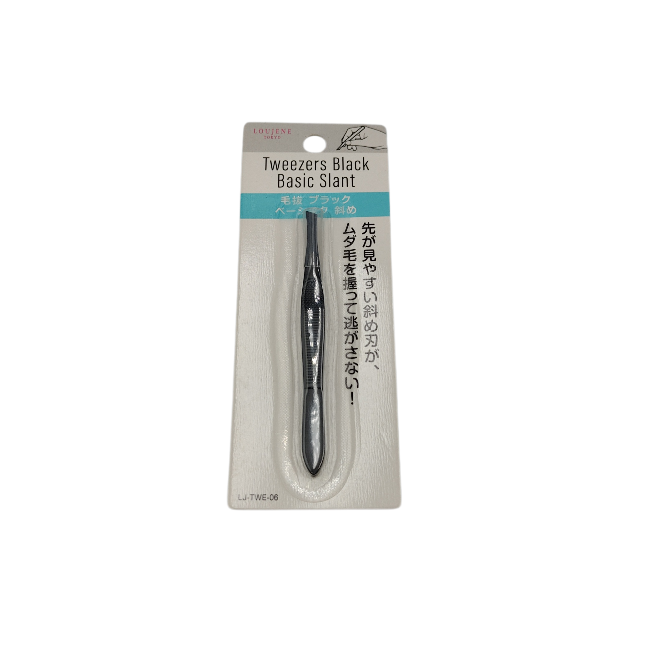 LJ tweezers 06 black basic slant