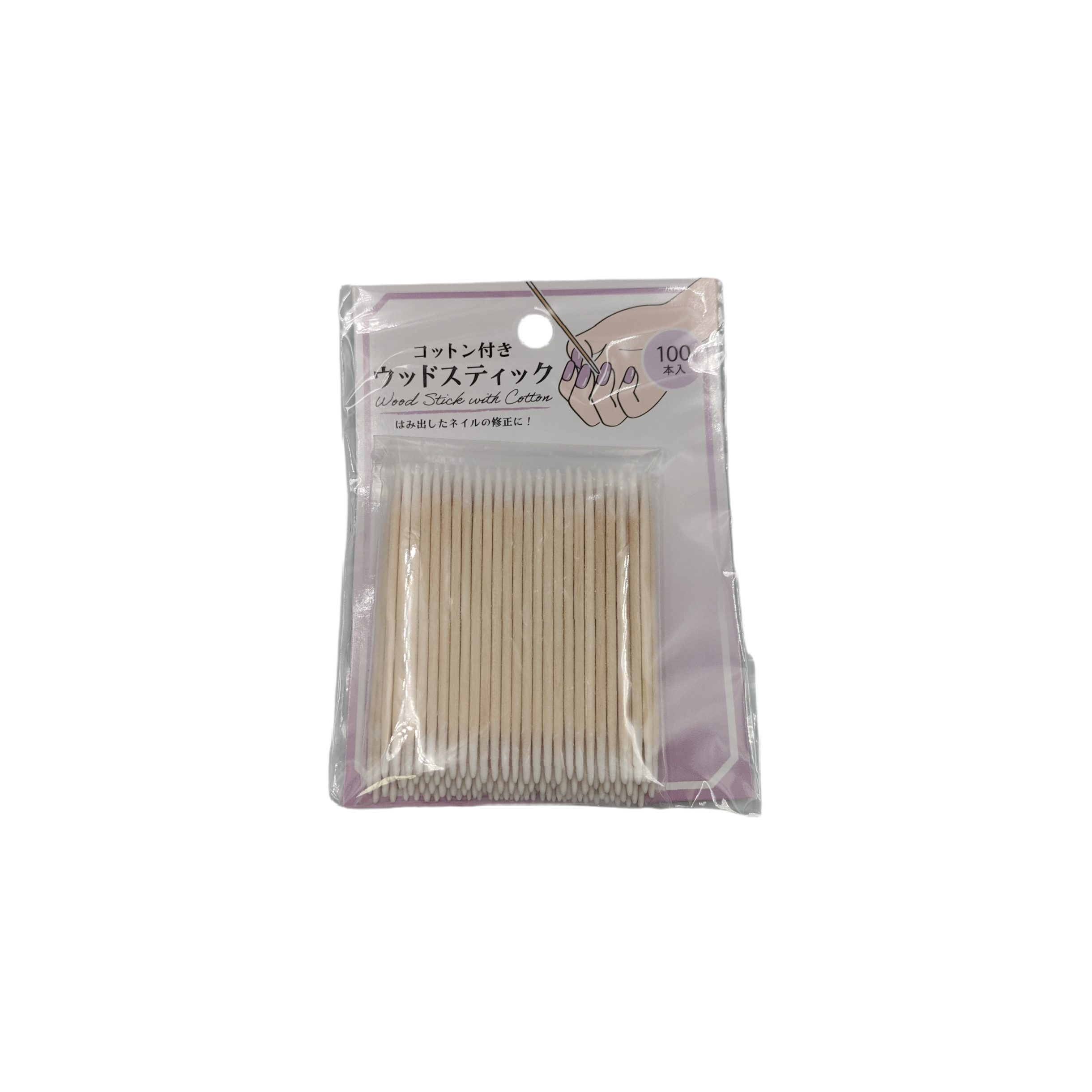 Wood sticks with cotton 100P