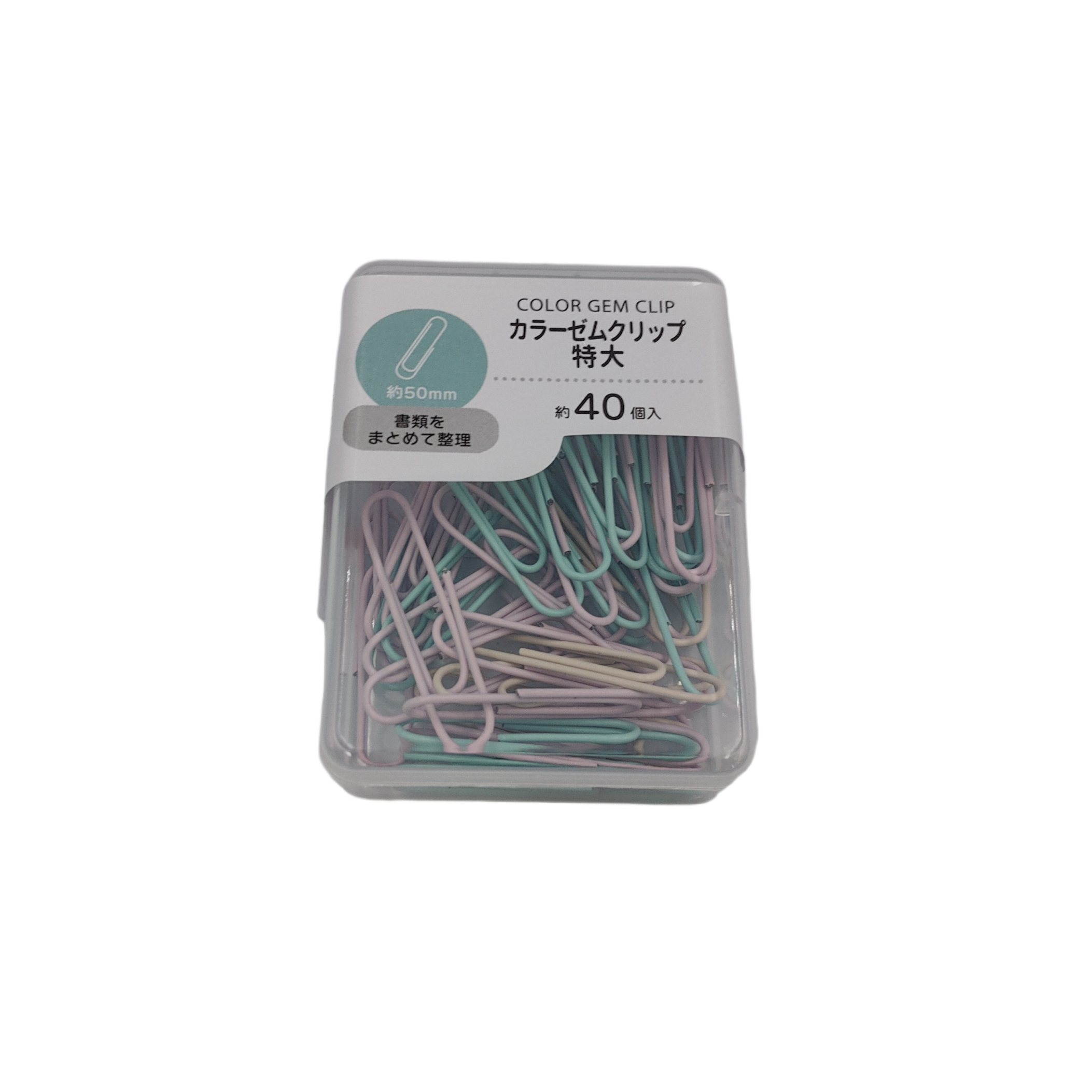 Color gem clip extra large 50MM 40P