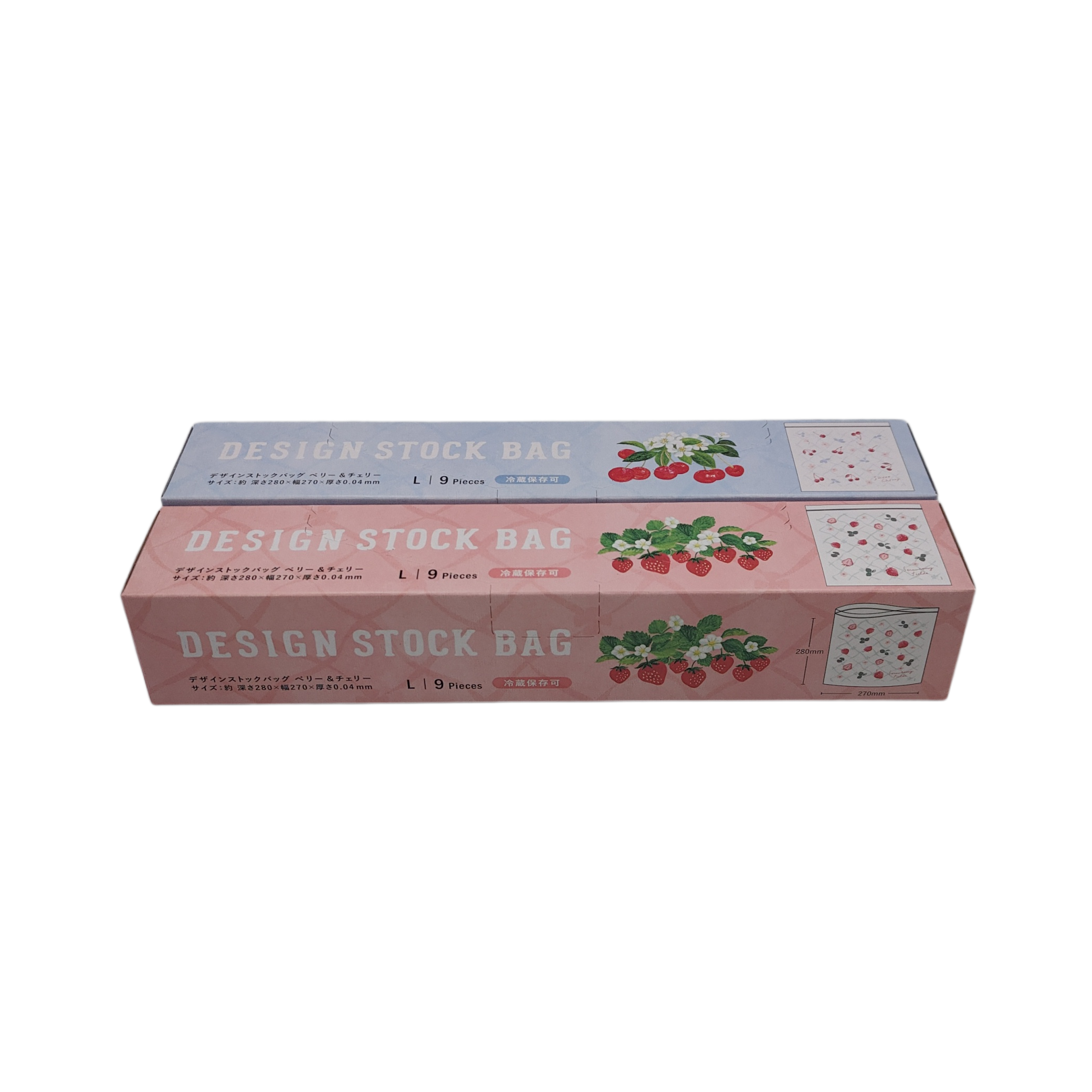 Design stock bag L 9P berry