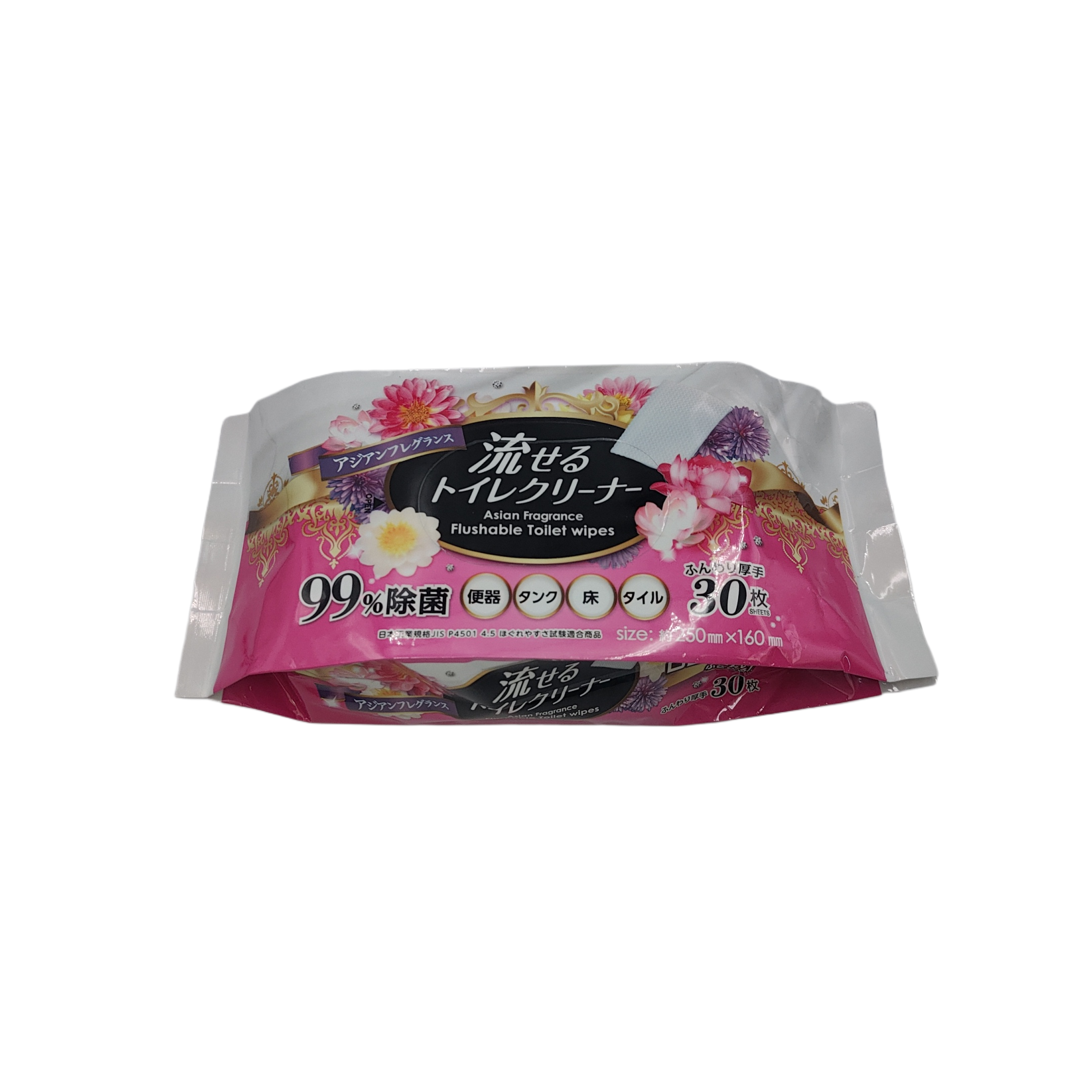 Flushable toilet wipes Asian fragrance 30p