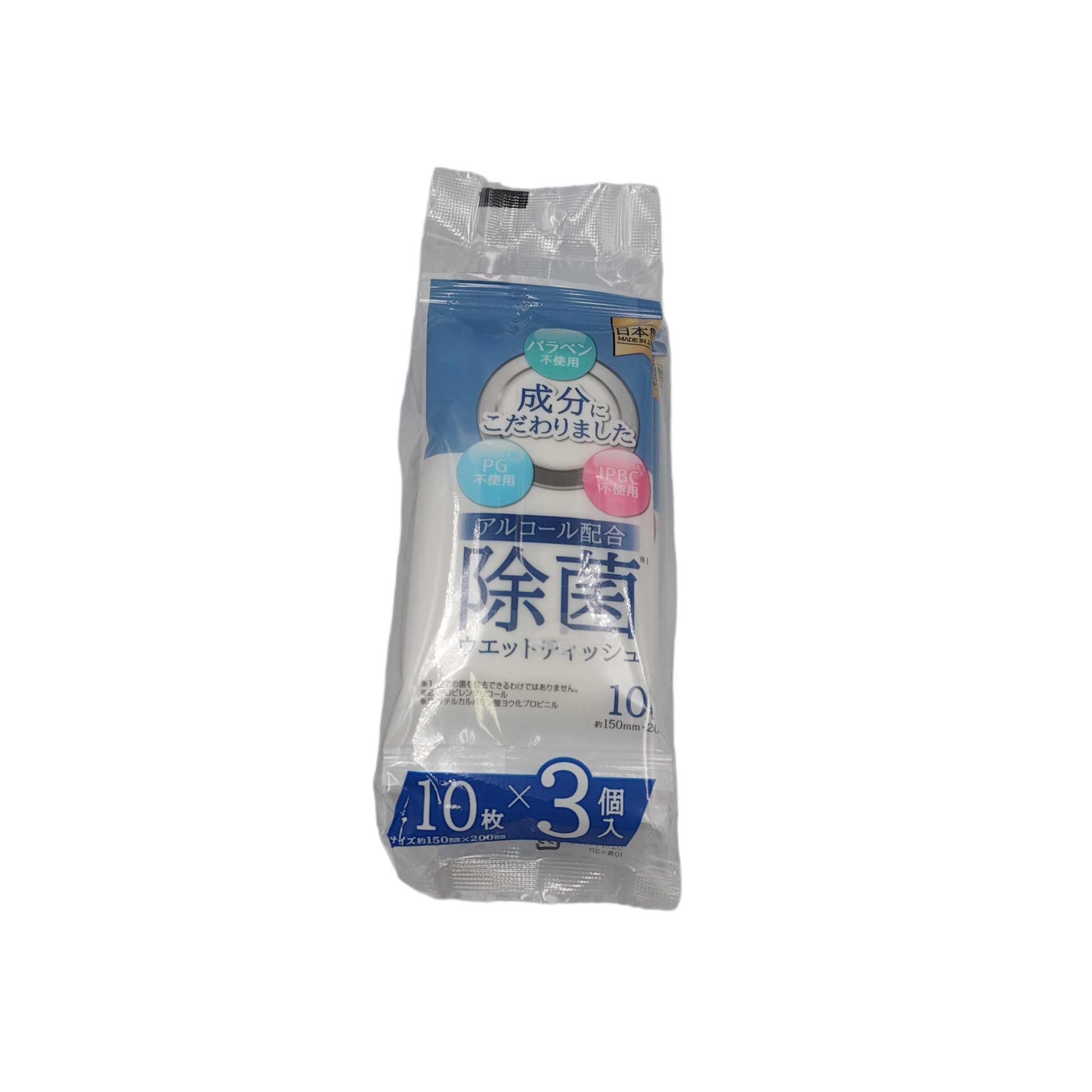 Alcohol-containing sanitizing wet 10 sheets x 3P