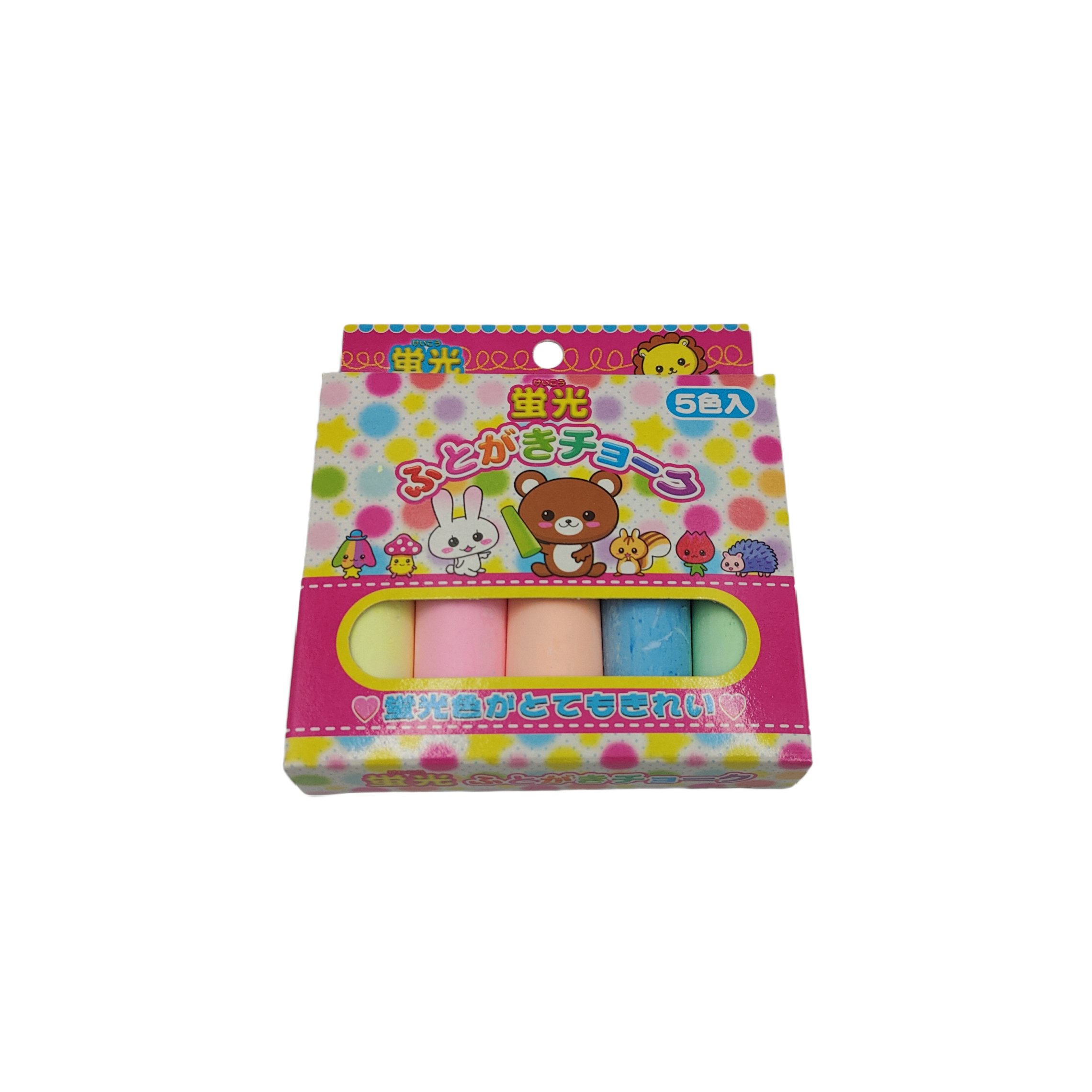 Fluorescent bold writing chalk 5P