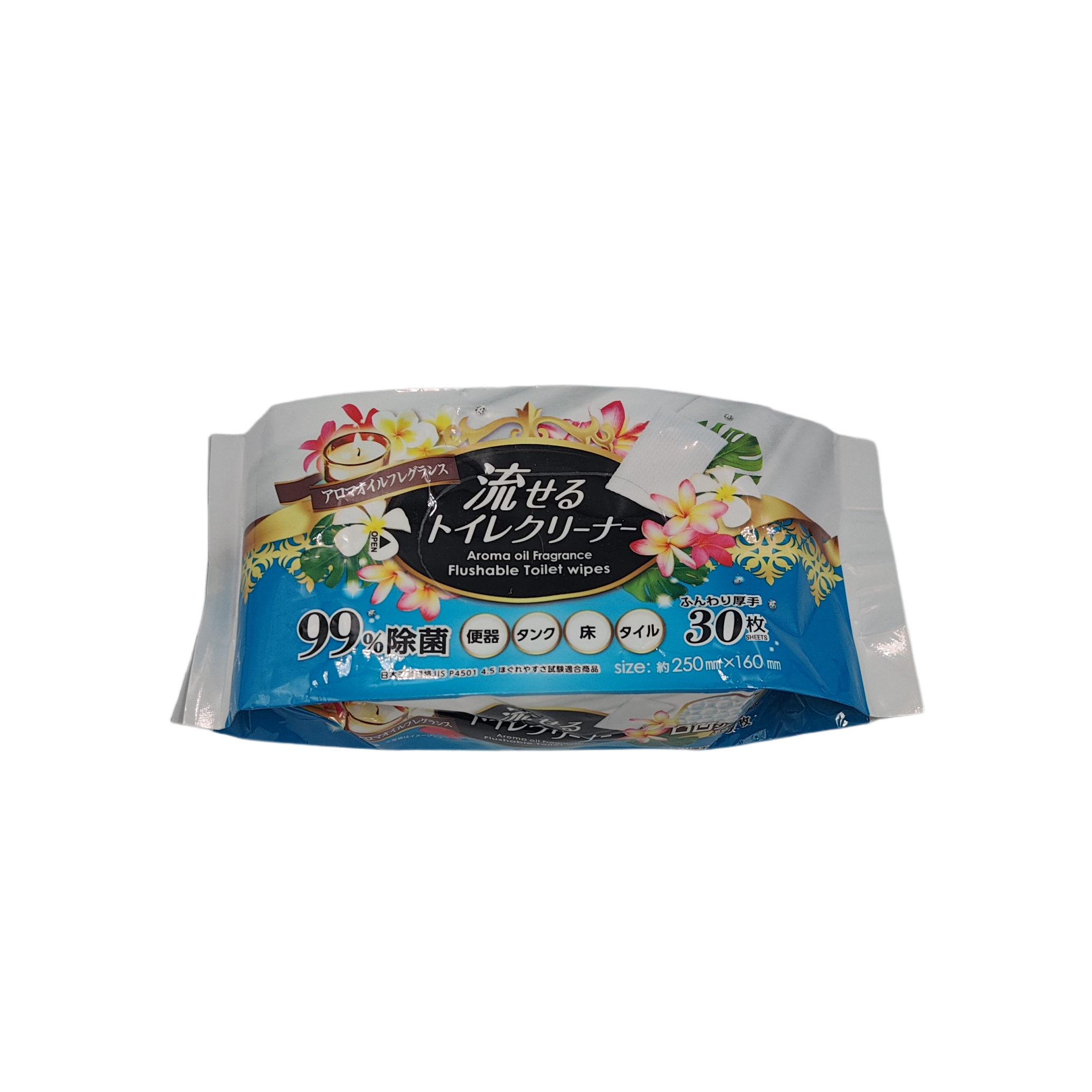 Flushable toilet wipes aroma oil 30p