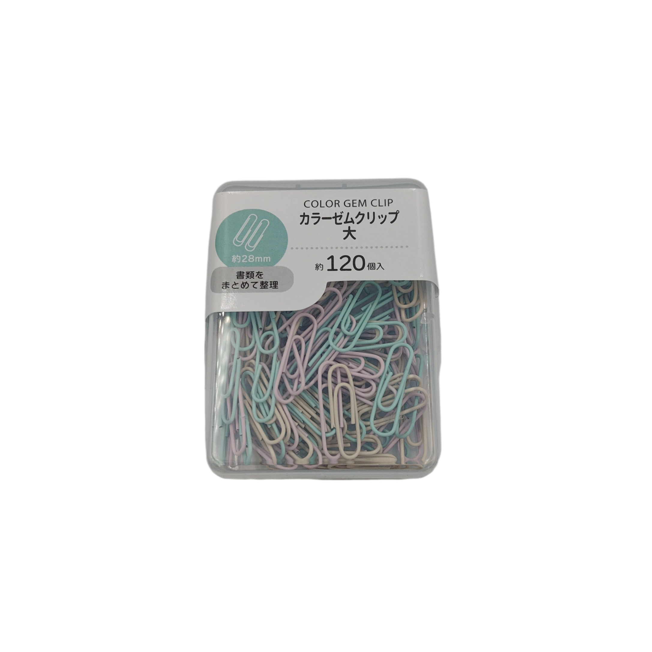 Color gem clip large 28mm 120P