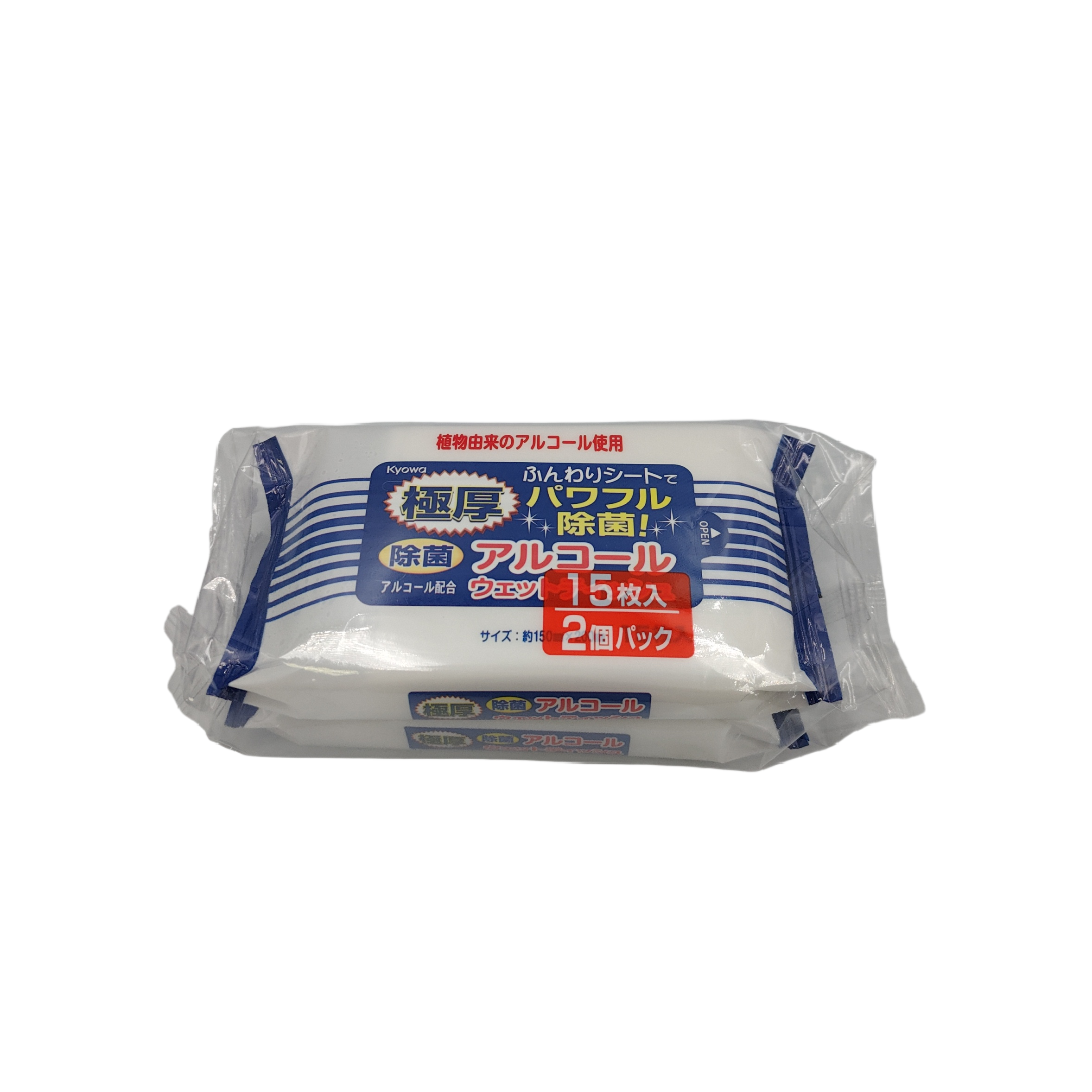 Extremely thick sanitizing alcohol wet 15 x 2P