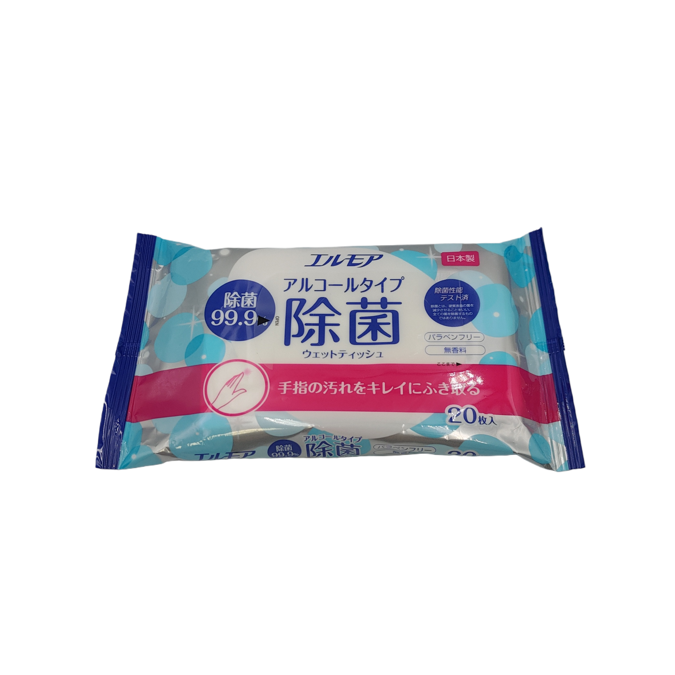 Elmore antibacterial 99.9% wet 20 sheets