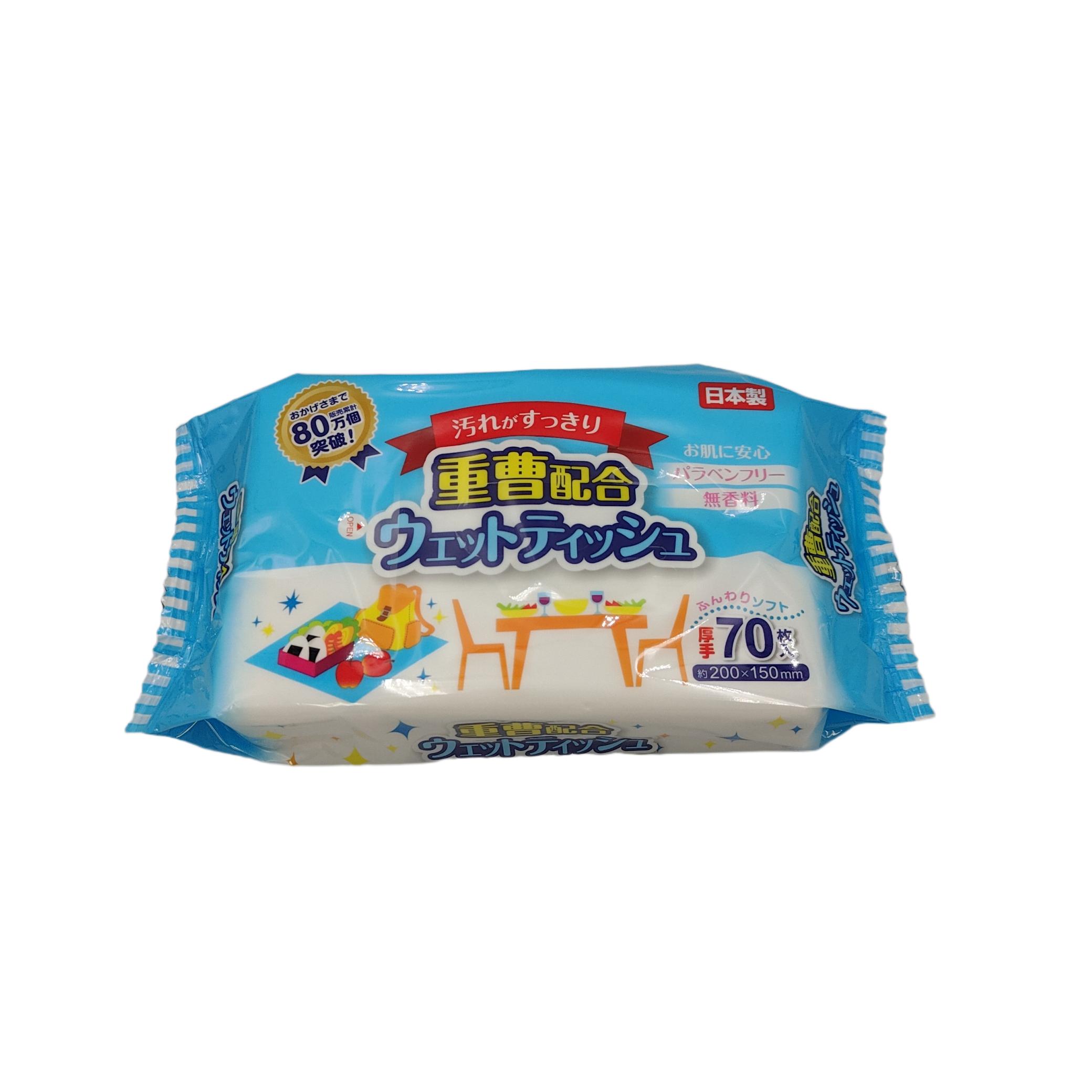 Baking soda blending wet wipes 70s