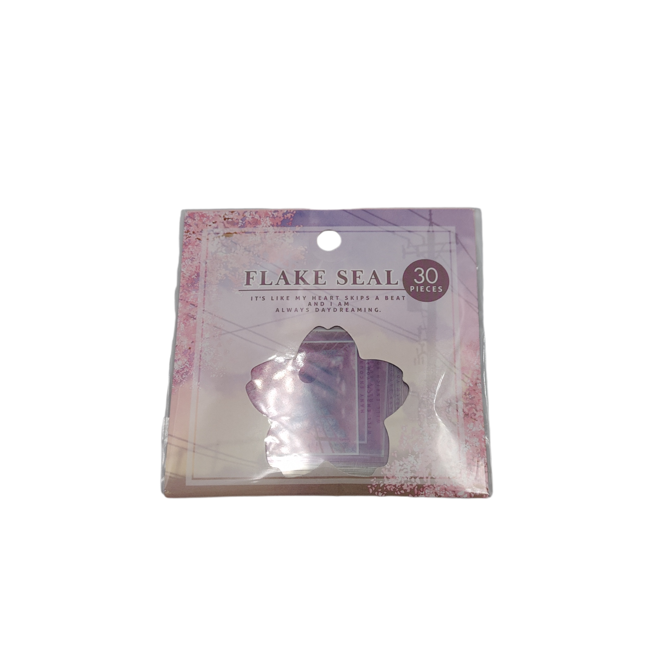 Flake seal flower letter