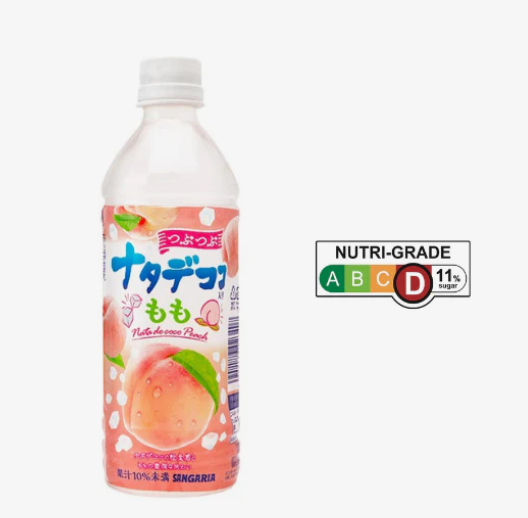 4902179023407 a17 Sangaria Peach with Nata de Coco 500ml*24*1case
