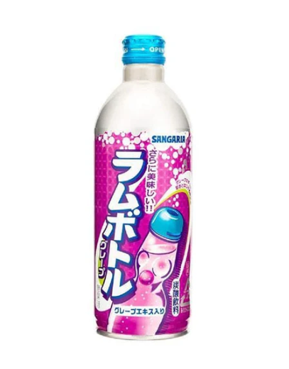 253/5 4902179014290 a09 Japan Sangaria Ramune: Grape (500 ml)*24*1 case