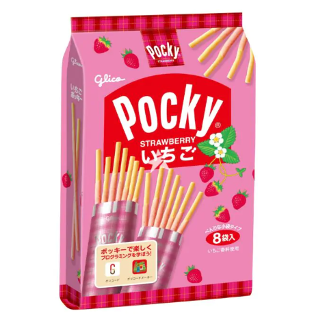 53/3 4901005512573 B06 Glico Pocky (JP) Chocolate Biscuit Stick - Strawberry Share Pack (11.7g*8) 93.6g