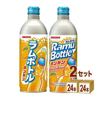 4902179024435 Sangaria Rum Bottle Ponkan, 500g x 24 bottles*1 case