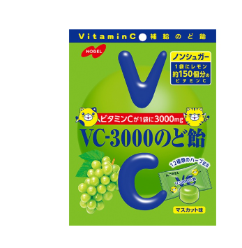 207/6 4902124682215 2L1 2k1 Nobel VC-3000 Throat Lozenges — Muscat Flavor (90g)