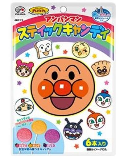 236/3 4902555124728 3H1 Fujiya Anpanman Stick Candy 6 Sticks