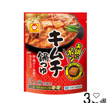 296/4 4901990107310 4H3 Toyo Suisan Nabe ni Pon Kimchi Hot Pot Soup, 3 servings,