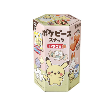 328/3 4901940470754 b02 Tohato Poke Pieces Snacks, Strawberry Flavor, 23g